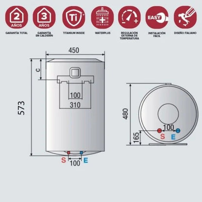 Termo Eléctrico Ariston PRO1R Vertical